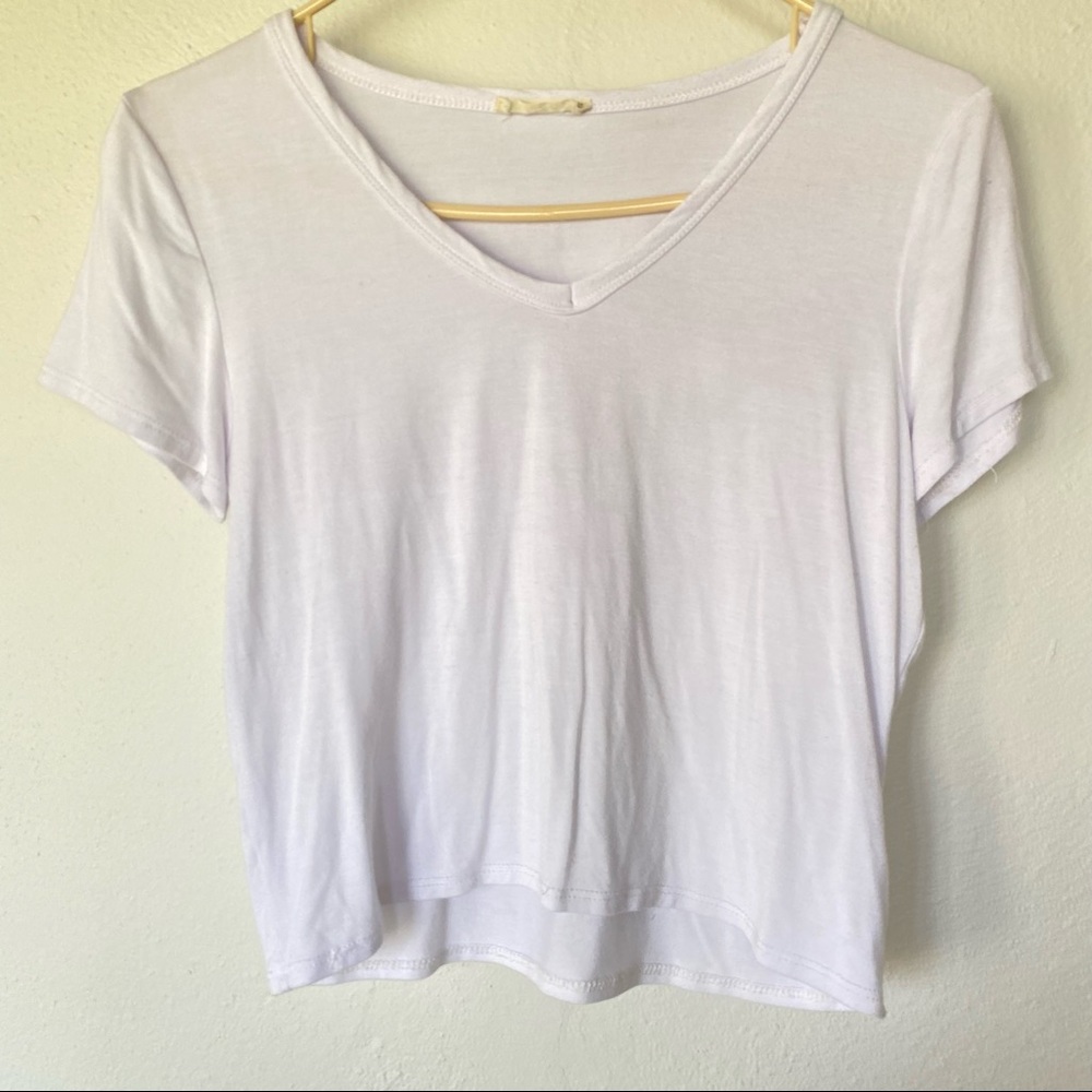 White v neck top